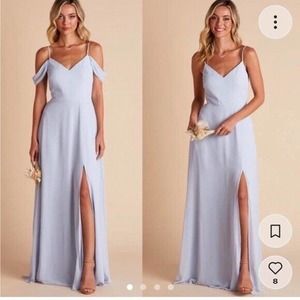 NWT Birdy Grey DEVIN CONVERTIBLE  CHIFFON ICE BLUE Size S Bridesmaid Wedding